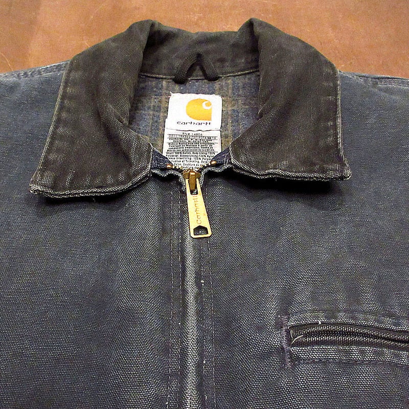 Carhartt裏地ブランケットダックデトロイトジャケット黒size L