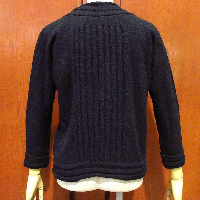 60s ボロカーディガン黒　Mサイズ 60s ボロカーディガン黒 Mサイズ OVERSIZED V-NECK CARDIGAN
