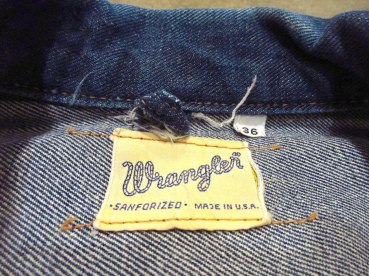 ビンテージ60's○Wrangler 24MJZ Size 36○210920k2-m-jk- ビンテージ60's○Wrangler 24MJZ Size 36○210920k2-m-jk-