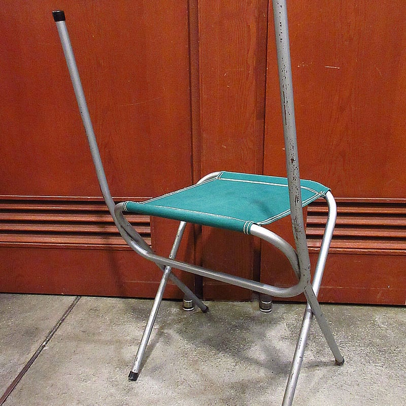 ビンテージ~70's○CAL-DAKアウトドアフォールディングチェア緑B