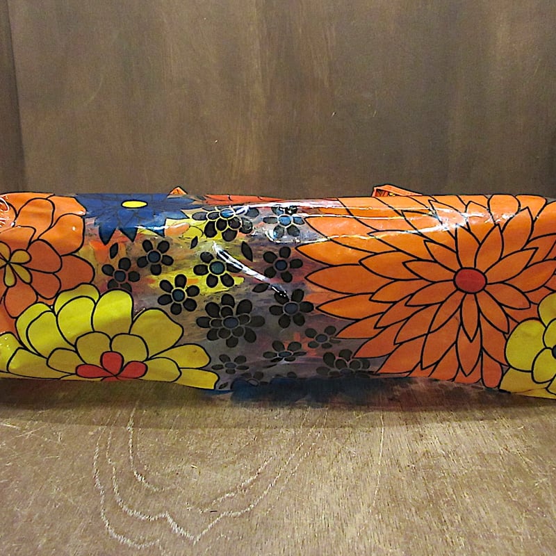 ビンテージ70's○レトロフラワービーチバッグ○250822z6-bag-ot花柄