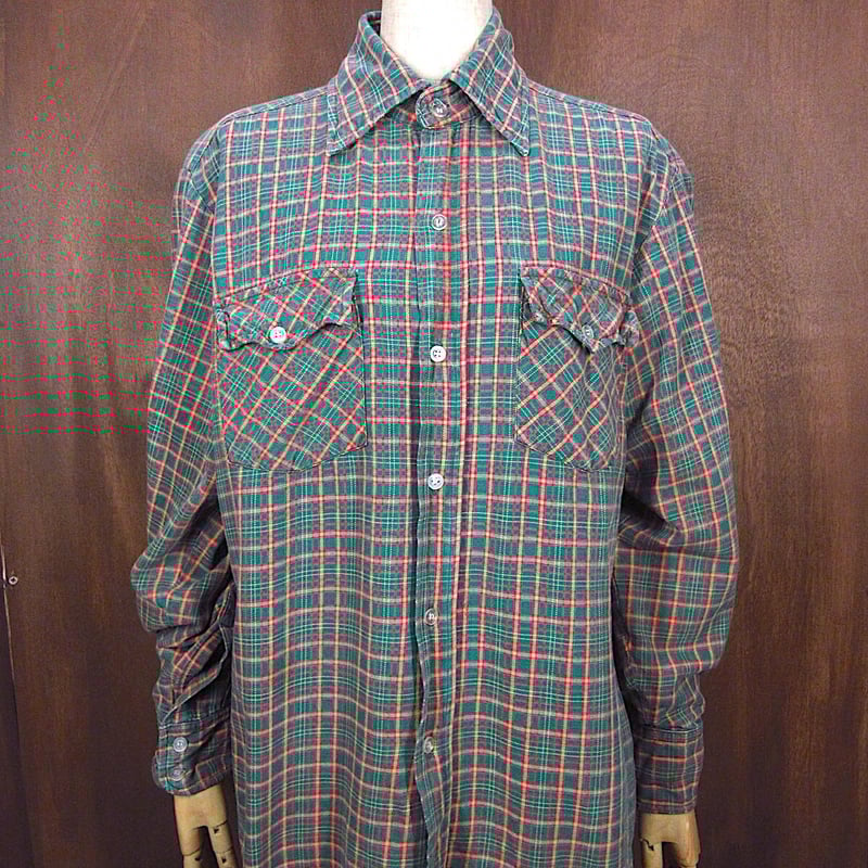 ビンテージ70's○JCPenney長袖チェックシャツsize M○230418m4-m ビンテージ70's○JCPenney長袖チェックシャツsize M○230418m4-m