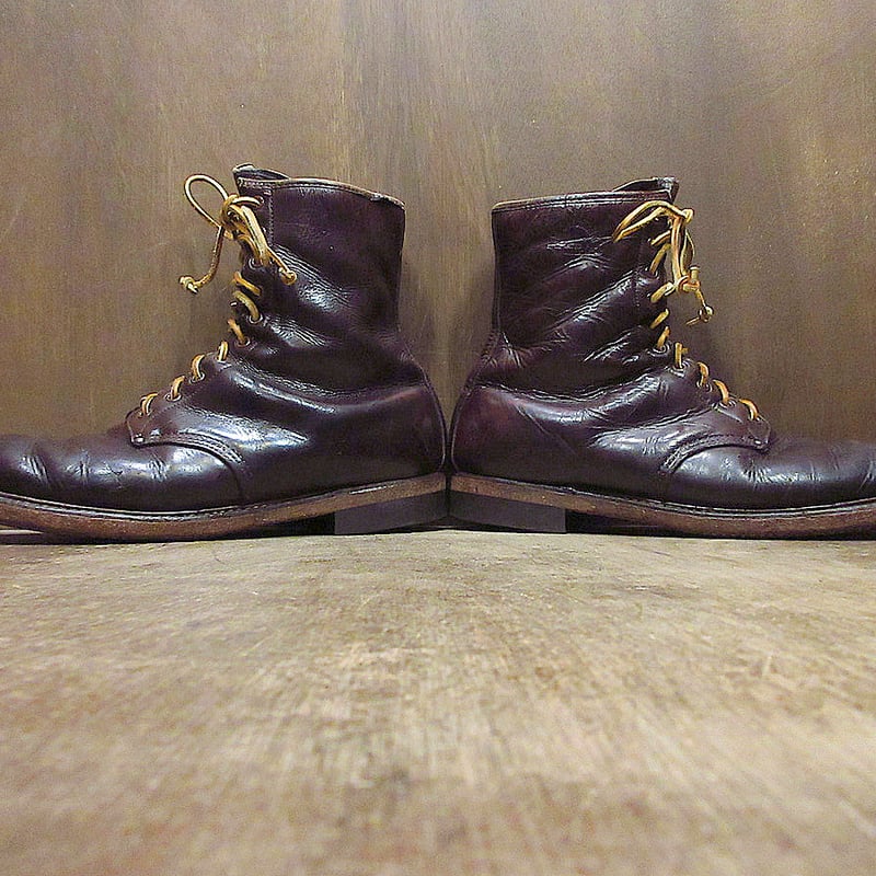 1950s-1960s ブーツ 44 Vintage 1950s 60s Tall Lace Leather Work Boots Size 7 3E - Etsy