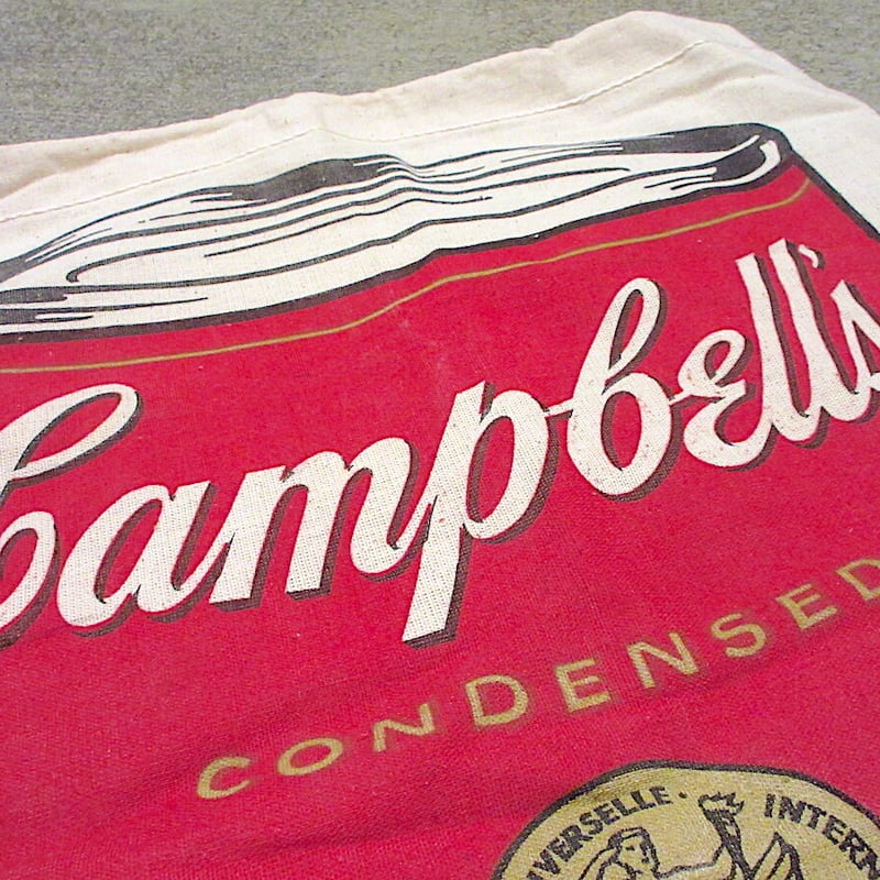 ビンテージ○Campbell's SOUP大判プリント巾着バッグB○211111r5-bag-