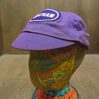 ビンテージ50's●Championランナーズタグ"CHATHAM"キッズコットン6パネルキャップ紫size M●220605i4-k-ht 1950sランタグ帽子