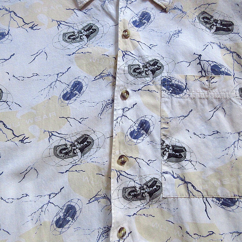 ビンテージ90's○WU WEAR総柄コットンアロハ半袖シャツsize 2XL ビンテージ90's○WU WEAR総柄コットンアロハ半袖シャツsize 2XL