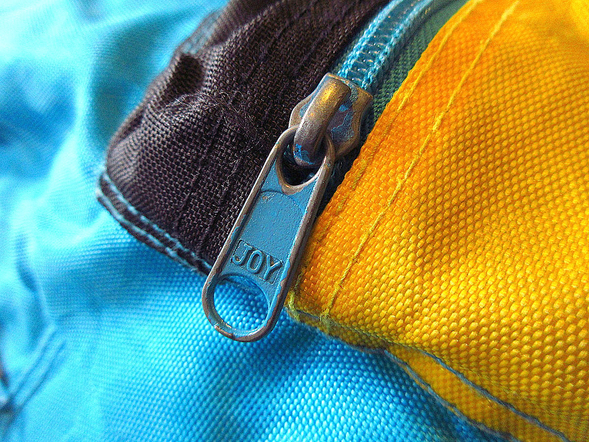 ビンテージ90's○ナイロンバックパック水色×黄○240406k6-bag-bp 1990s