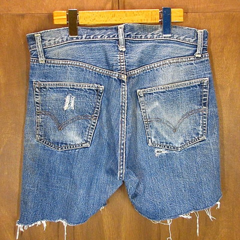 ビンテージ60's○Levi's 501デニムカットオフショーツW84cm○200813n4-