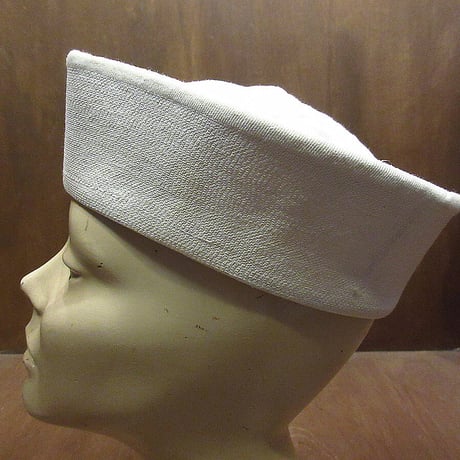 ビンテージ40's●U.S.NAVYセーラーハット●210601n3-m-ht-ot 1940sミリタリー米軍実物USN海軍帽子コットン白