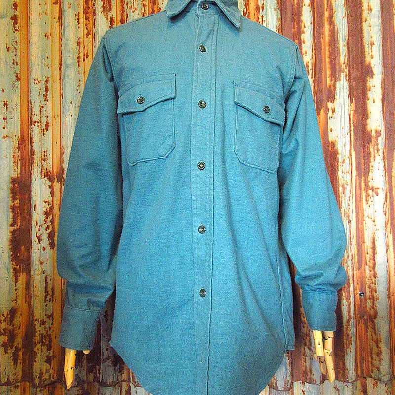 ビンテージ○DEERSKINシャモアクロス長袖シャツグリーンsize M ビンテージ○DEERSKINシャモアクロス長袖シャツグリーンsize M