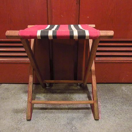 ビンテージ~70's●ストライプアウトドアフォールディングチェア●210711r8-chr折り畳み椅子イスキャンプ雑貨