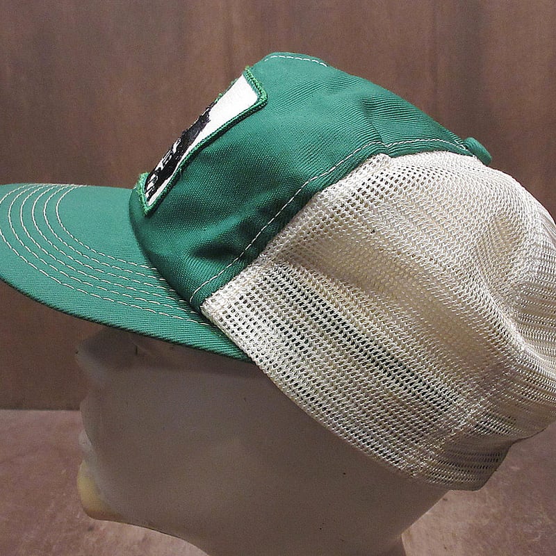 ビンテージ70's○MR. BRUTEスナップバックメッシュキャップ緑×白
