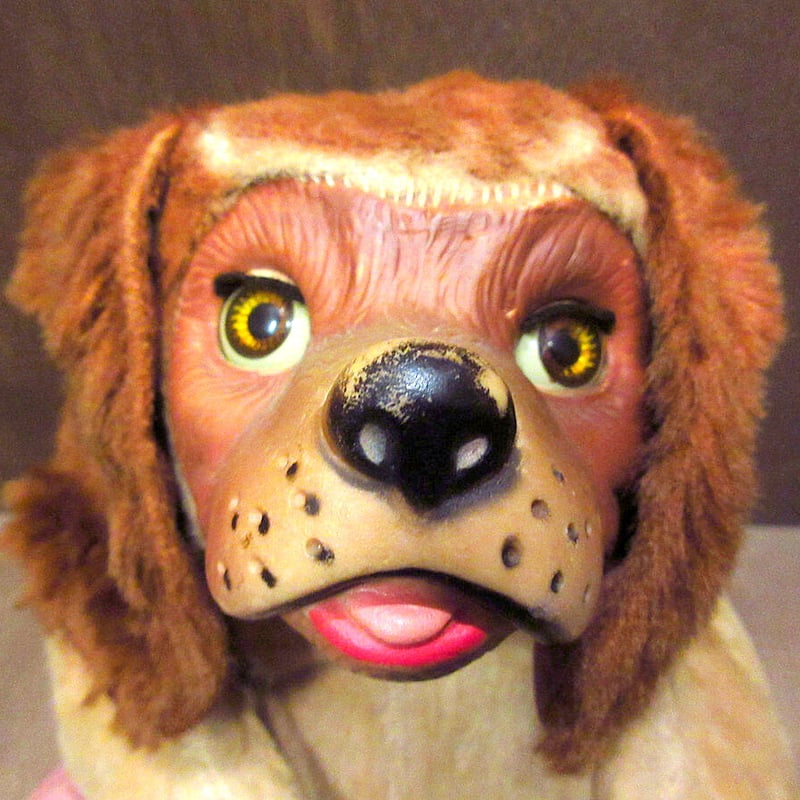 ビンテージ50's○ラバーフェイスドッグドール○221205k3-doll 1950s犬