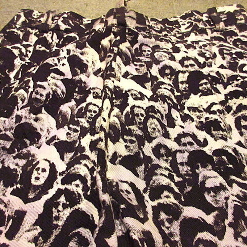 ビンテージ70's○WOODSTOCK総柄フレアパンツW75cm○200921f6-m ビンテージ70's○WOODSTOCK総柄フレアパンツW75cm○200921f6-m