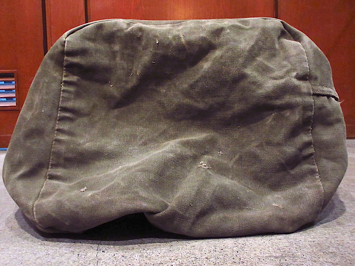 50s 米軍 キャンバス ダッフル バッグ ビンテージ ミリタリー ステンシル ビンテージ50's○ステンシル入りミリタリーキャンバスダッフル
