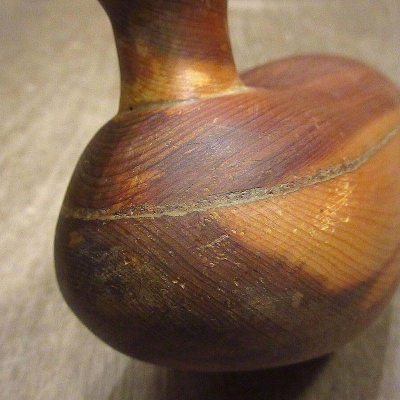 ビンテージ○カモウッドオブジェ○220424i3-obj 鴨鳥ダック木製置物