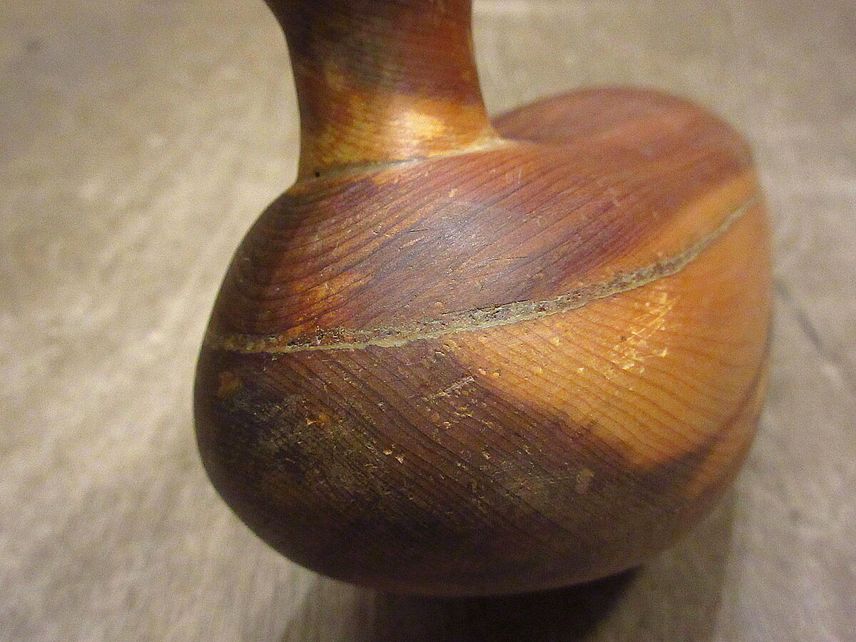 鴨型小物入れ 木製 アンティーク おしゃれ 置物 鴨型小物入れ 木製