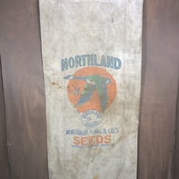 ビンテージ~50’s●NORTH LANDグレインサック●250526z5-bag-otシードバッグ麻袋農園農場肥料ファームバッグ