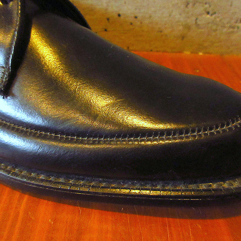 試着交換OK！Mac Phergus　60-70s?Vintage 　ウイングチップ　ビジネスシューズ〈黒/BLACK/ブラック〉size9C　内側Vクリート/メンズ//men's 菅NO.WZG-80 ビンテージ60's70's○DEADSTOCK Randcraft Uチップシューズ 黒 si