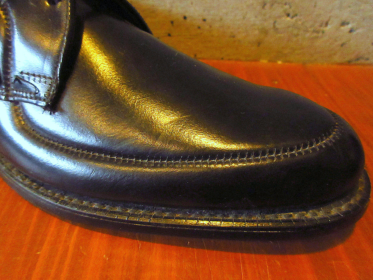 ビンテージ60's70's○DEADSTOCK Randcraft Uチップシューズ 黒 si