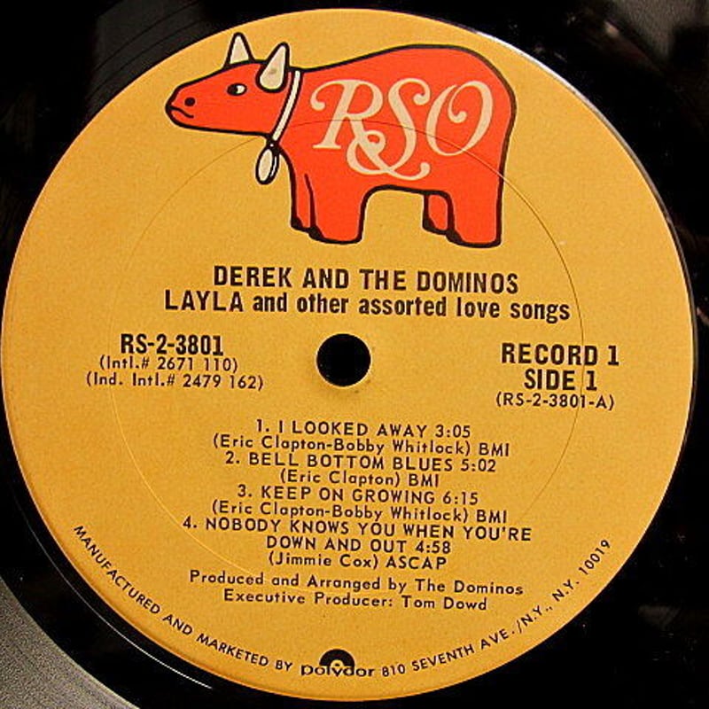 DEREK AND THE DOMINOS○LAYLAシュリンク付き2LP RSO Recor