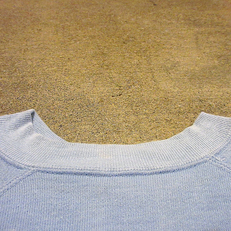 ビンテージ60's○Jockeyコットンラグランスウェット水色Size L