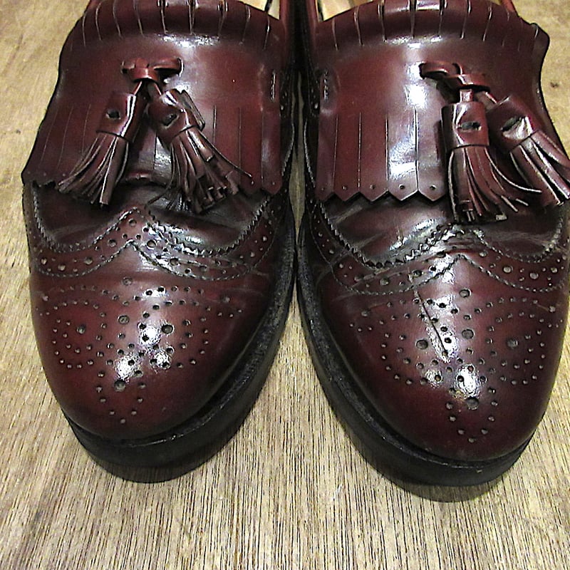 ビンテージ○BOSTONIANレザータッセルローファー赤茶size 10 1/2D/B