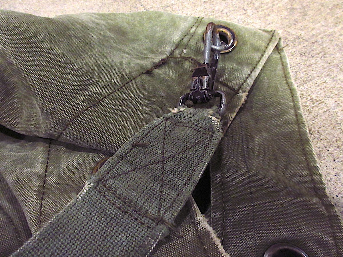 ビンテージ US キャンバス ダッフルバッグ 米軍 ミリタリー ステンシル ビンテージ40's50's○ミリタリーステンシル入りキャンバス