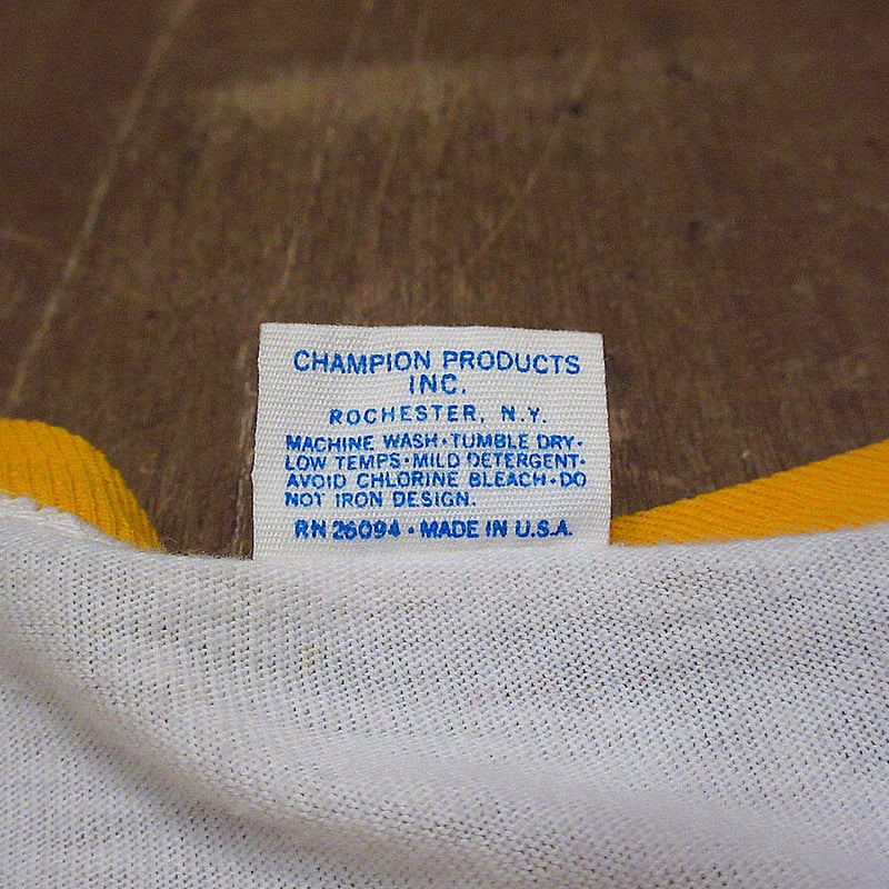 70s Champion T バータグ　USA製 ヴィンテージ 70s USA製 vintage Champion バータグ フットボールTシャツ