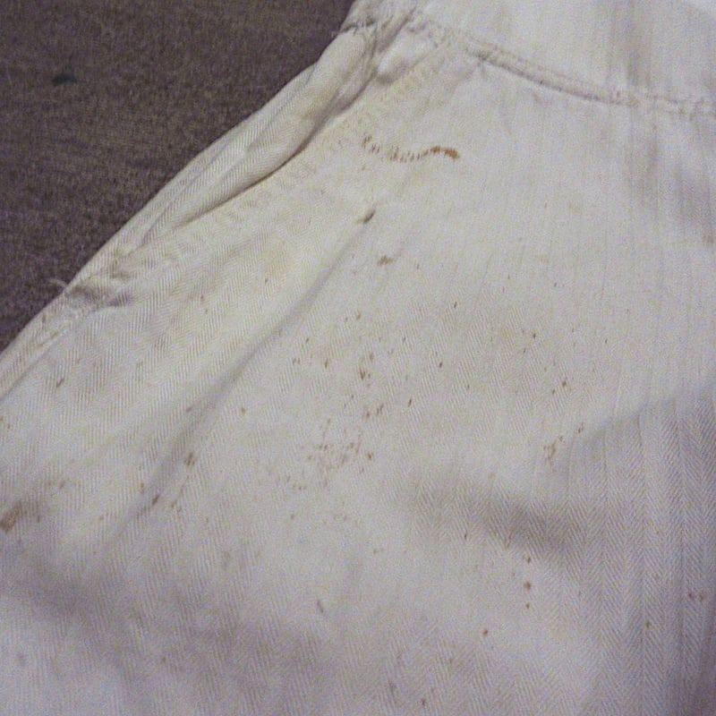 ビンテージ40's○HBTオールインワン白○250519m4-m-allつなぎワーク