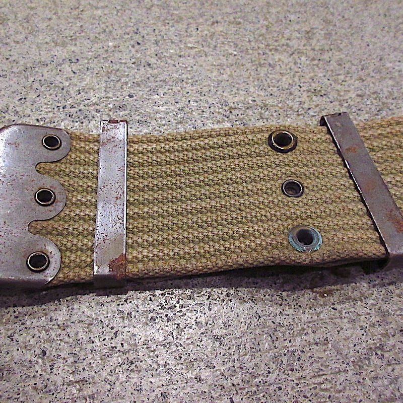 ビンテージ40's○ミリタリーキャンティーンポーチ付きピストルベルト