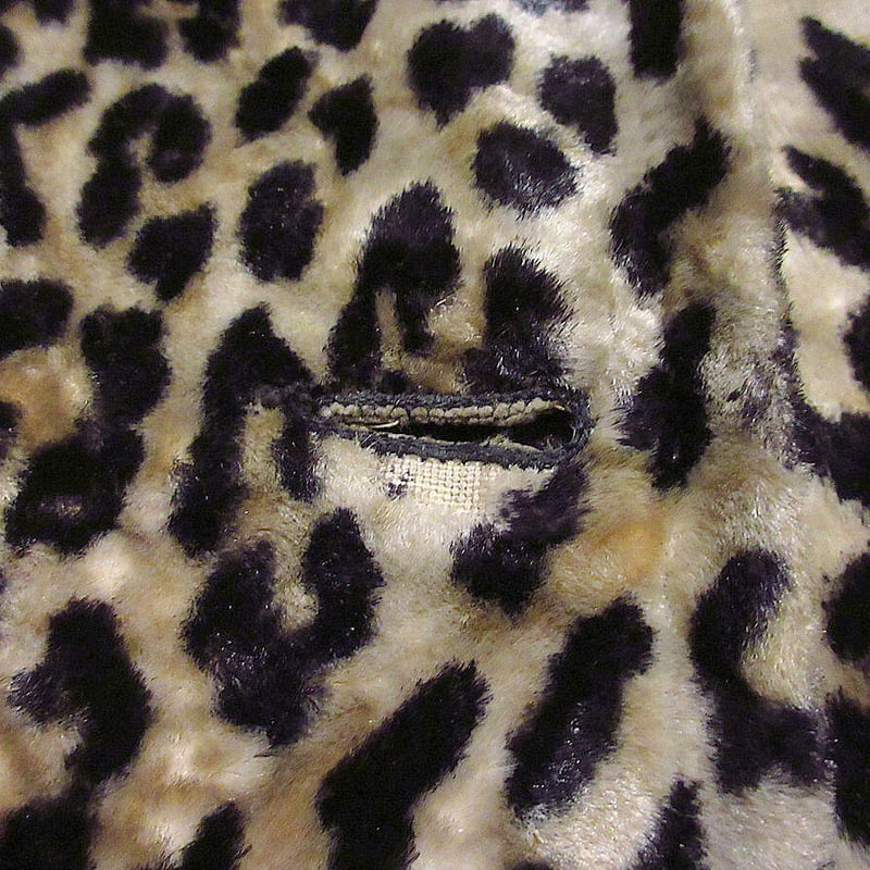 ビンテージ60's70's○レディースレオパード柄フェイクファーダブル