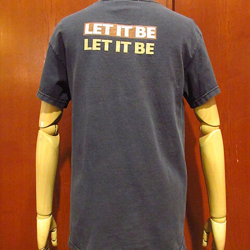 2000's THE BEATLES LET IT BEプリントTシャツ黒size S○210