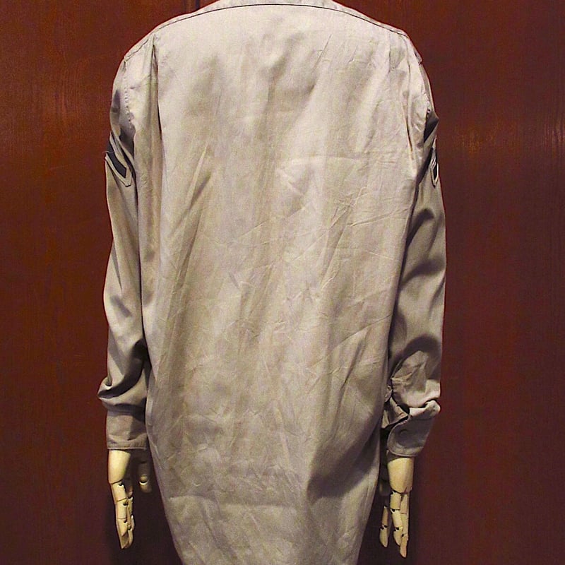 ビンテージ60's○U.S.ARMYコットンポプリン長袖シャツカーキsize 15 x