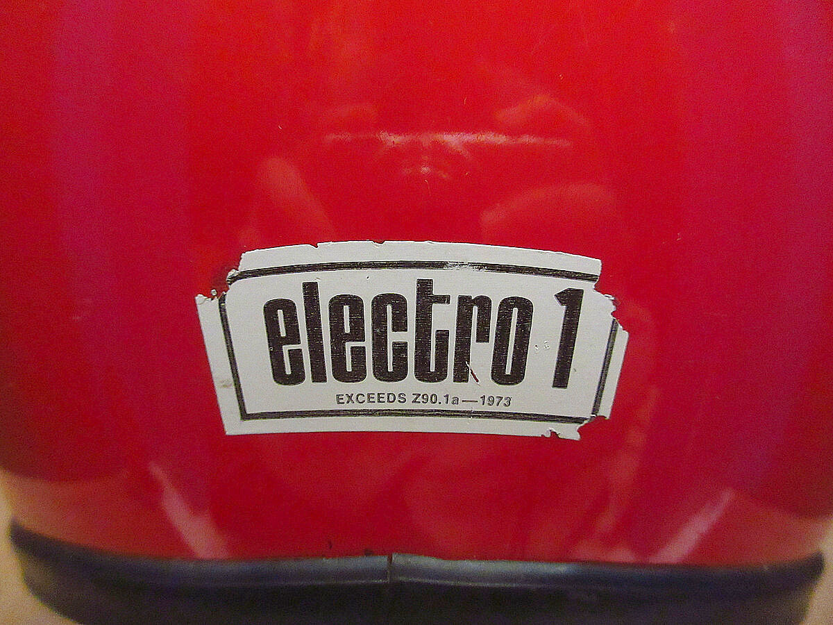 ビンテージ70's○ELECTROバイザー付きジェットヘルメット赤○221025i5