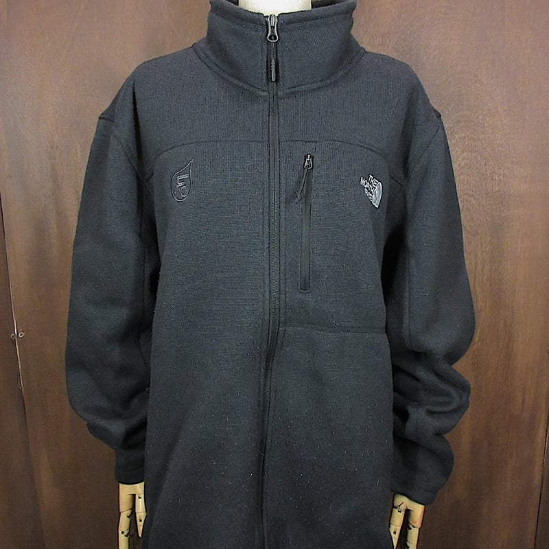 ノースフェイス ジャケット THE NORTH FACE 刺繍 ヴィンテージ THE NORTH FACE○刺繍入りフリースジャケット黒size XL