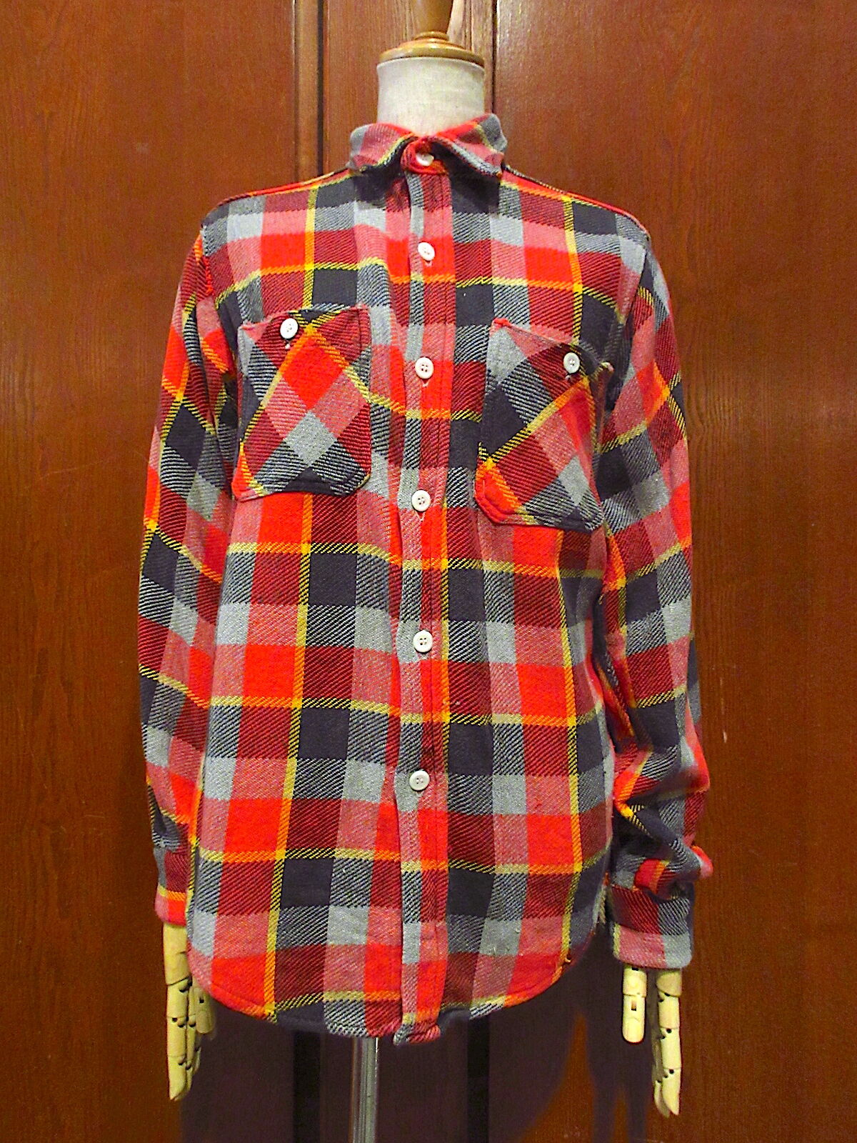 ビンテージ60's○WINTER Kingチェックヘビーネルシャツ ビンテージ60's○WINTER Kingチェックヘビーネルシャツ