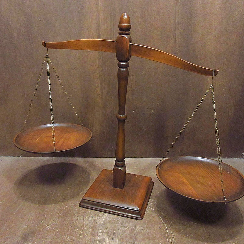 ビンテージ○ウッドスケール茶○230927j7-otclct雑貨インテリア天秤