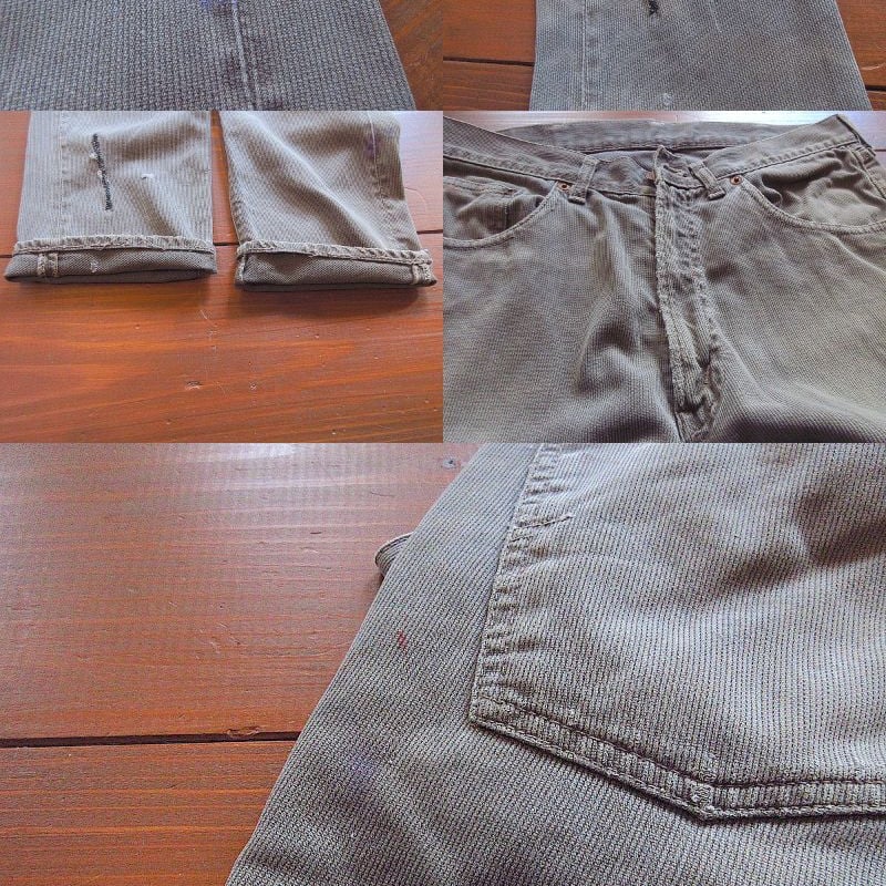 ビンテージ-60's○Levi's 911K BIG Eコットンピケパンツ実寸W80cm○23