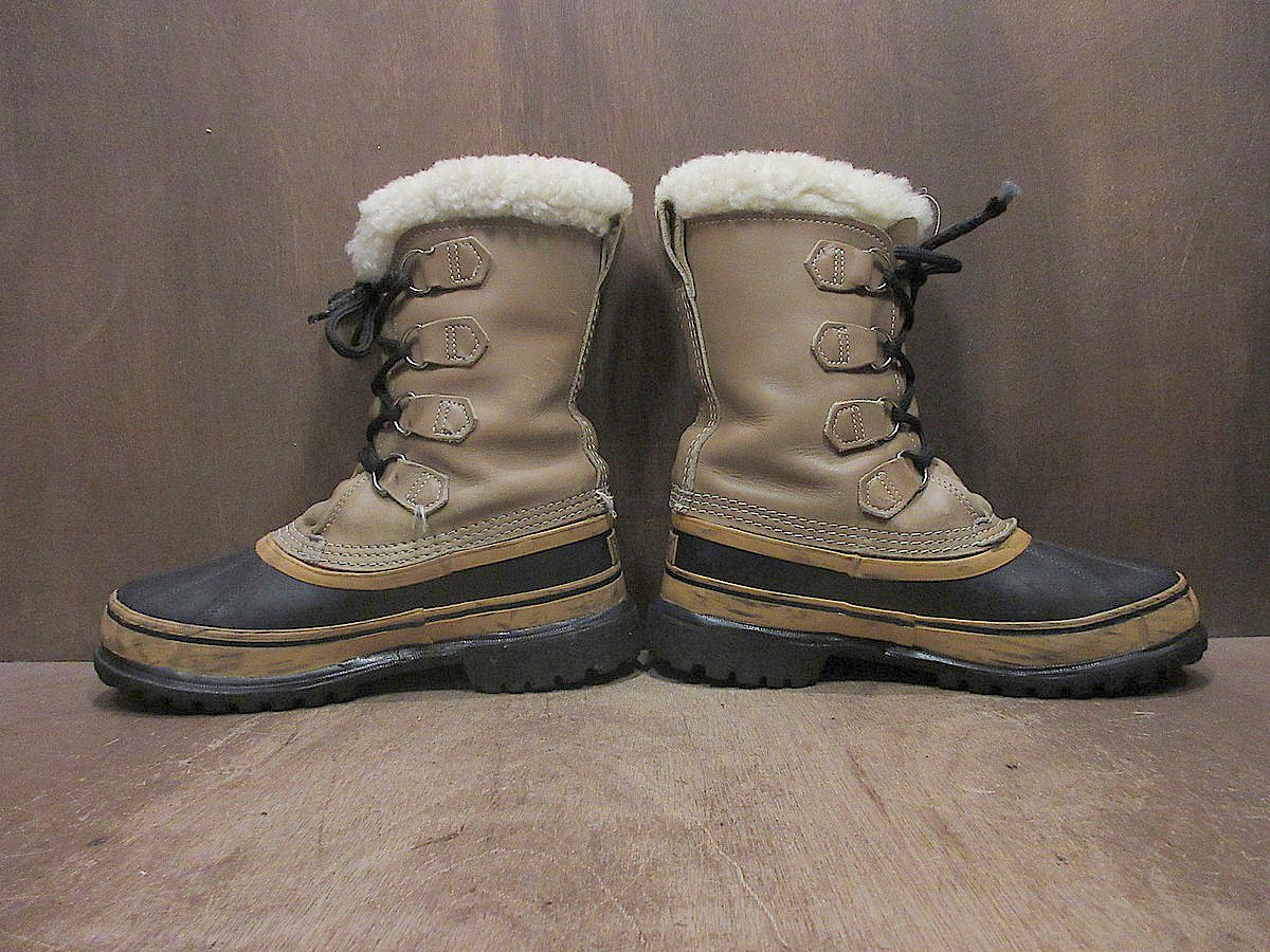 2024-25 秋冬新作 ビンテージ○MADE IN CANADA SOREL CARIBOUスノーブーツ茶○24102 スノーブーツ