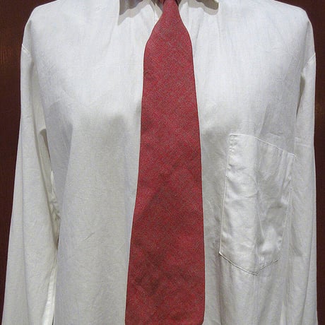 ビンテージ40's50's●NATIONAL SHIRT SHOPSウールネクタイ●230122i5-nct 1940s1950s赤水色レーヨン無地