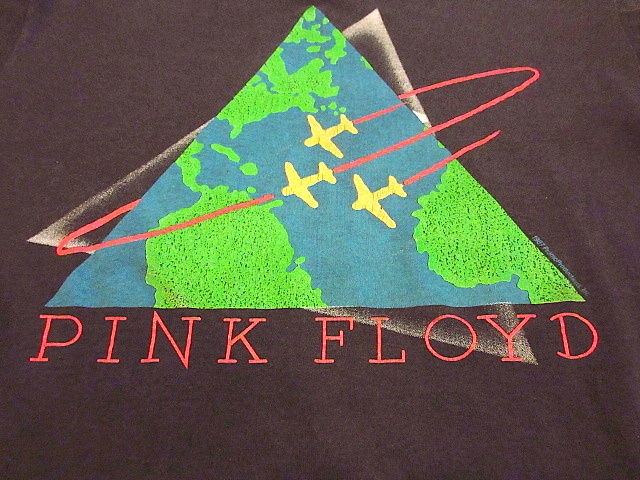 ビンテージ80's○PINK FLOYD 1988年ワールドツアープリントTシャツ黒 