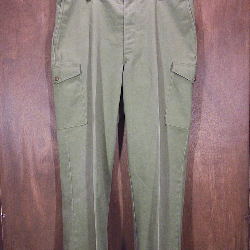 ビンテージ70's○BOY SCOUTS OF AMERICAカーゴパンツカーキ実寸W92cm...