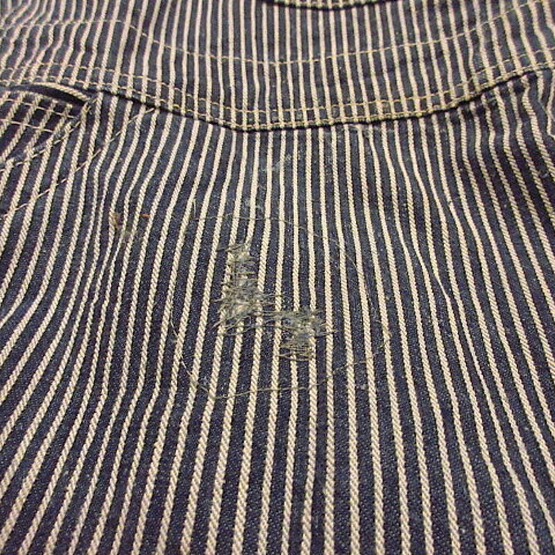 ビンテージ50's○LeeヒッコリーストライプオーバーオールW110cm