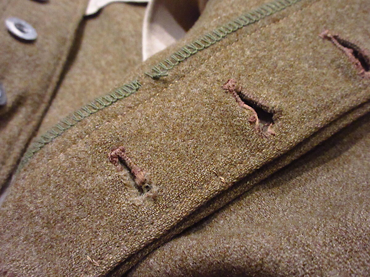 ビンテージ1910's○U.S.ARMYシンチバックメタルボタンウール