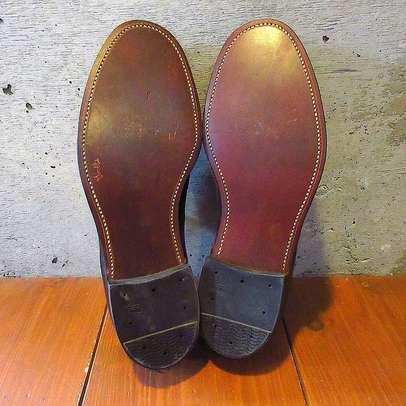 ビンテージ70's○DEADSTOCK U.S.NAVYレザーソールサービスシューズ黒
