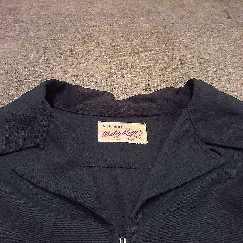 ビンテージ40's50's○Wally Riggsレーヨンジップアップループ