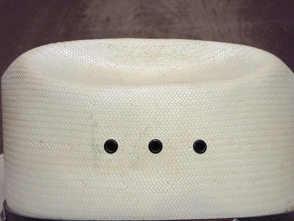 ビンテージ○STETSONウエスタンストローハット○240719i4-m-ht ビンテージ○STETSONウエスタンストローハット○240719i4-m-ht