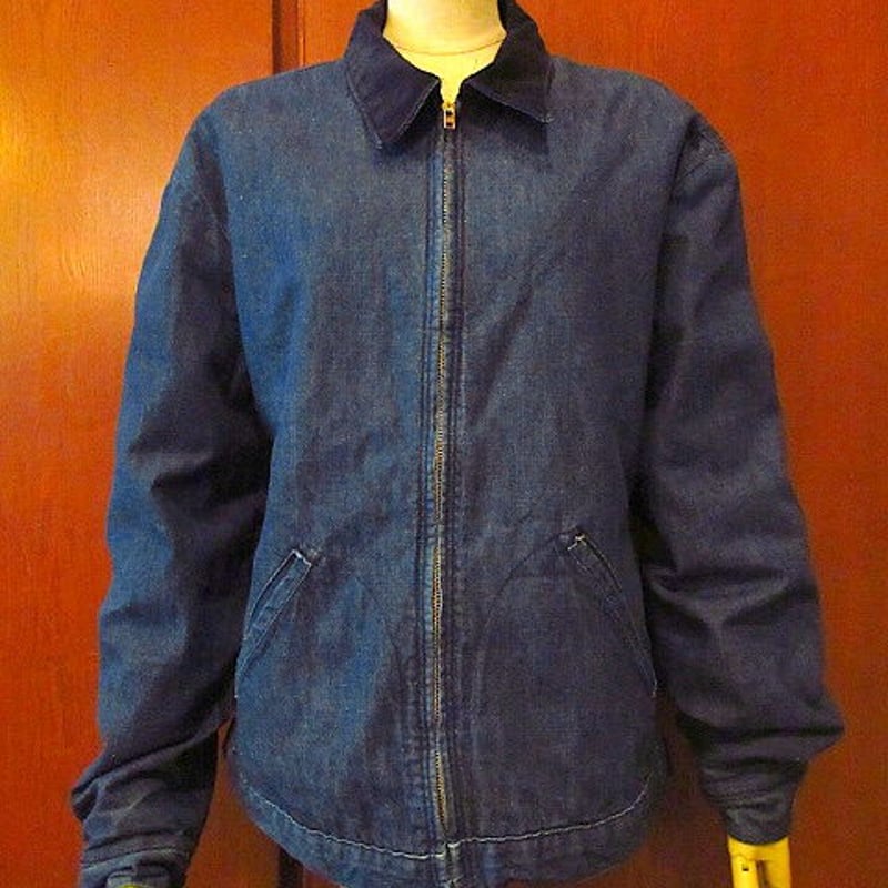 ビンテージ80's○BIG BEN裏地ブランケットジップアップデニム