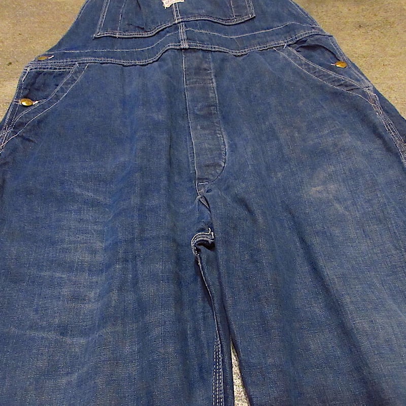ビンテージ50's○HERCULESローバックバットダイデニムオーバーオール